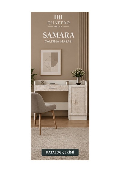 Samara Çalışma Masası Krem