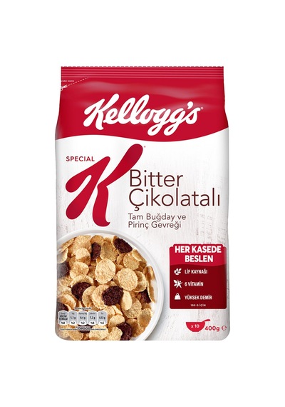 Kellogg's Special K Bitter Çikolatalı Tam Buğday Ve Pirinç Gevreği 400 G - 7 Adet Tarı