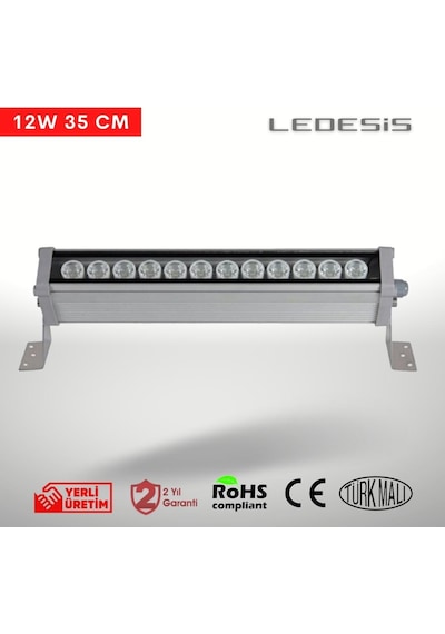 Ledesis Kırmızı Wallwasher Duvar Boyama 35 Cm 12w