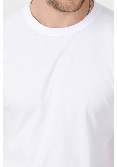 Tonny Black Normal Kalıp Rahat Basic T-shirt Erkek Beyaz Tbtshrt010