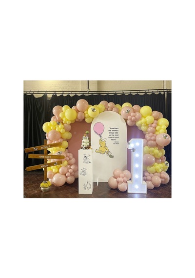 Makaron Sarı Ve Pink Blush Balon Zinciri 100 Adet Mix