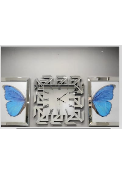Zk01 Z Kare Saat Seti 70x70 Cm ,50x70 Cm Çok Renkli