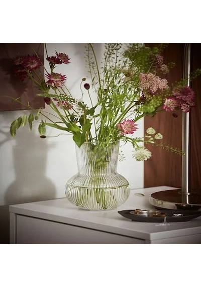 Sumuhome Padvılje Cam Vazo Saydam 2'li 17cm Saydam