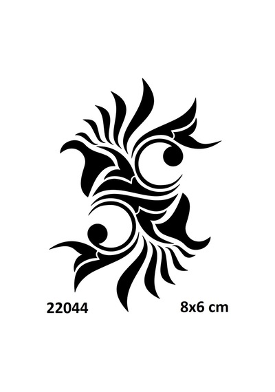 Airbrush Tattoo Tribal Sarmallar Yapışkanlı Stencil Süsleme Ve Boyama Kalıbı Stencil Kalıp