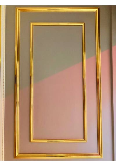 Altın Gold Renk Dekoratif Poliiüretan Duvar Çıtası 1 Boy :240 Cm En :2.5 Cm