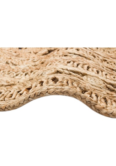 Eko Halı Solo Ca-106 Dhurrıe Xw Yuvarlak veya Oval El Dokuma Naturel Jüt Hasır Halı - 150X150