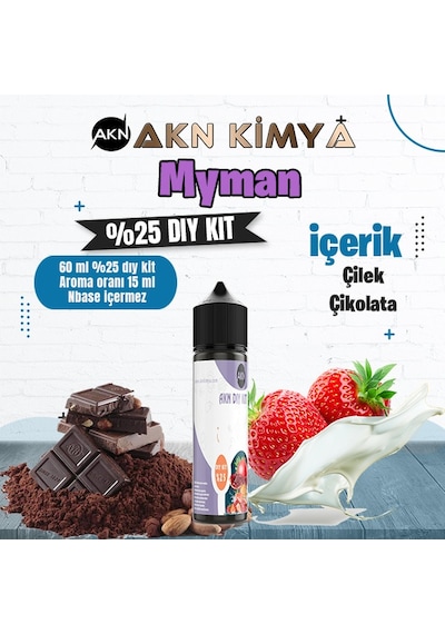 One Hit Wonder Myman Yoğun Dıy Kit Çilek Çikolata Gıda Aroması %25 Oranda Aroma İçerir Hazır Değildir 60 Ml