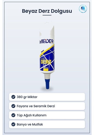 Derz Dolgusu Beyaz 380 Gr Pratik Fayans Seramik Duvar Zemin Banyo