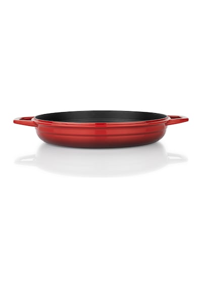Schafer Guss Chef Döküm Yuvarlak Grill Tava Çift Kulplu 28Cm-1 Parça