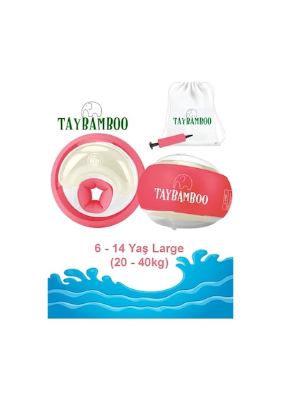 Classıcs Yuvarlak Üç Hava Odalı Yüzme Yardımcısı Kolluk Large 6-14 Yaş 19-40kg Large Pembe