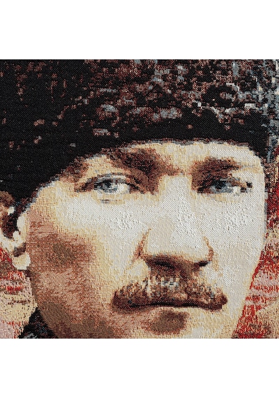 Figüratif Seri-01 Dokuma Goblen Kumaş-Atatürk Portresi
