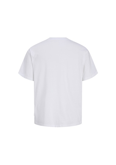 Jack & Jones Erkek Gögüs Baskili Relaxed Fit Bisiklet Yaka Tisört - Abbo - 12298470 Bright White