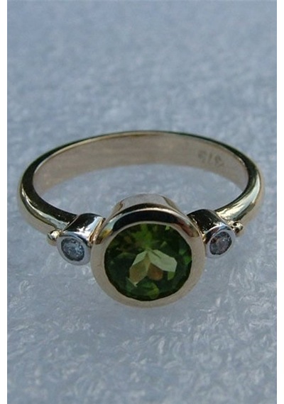 Peridot Yeşim Doğal Taş Yüzük - Ak465