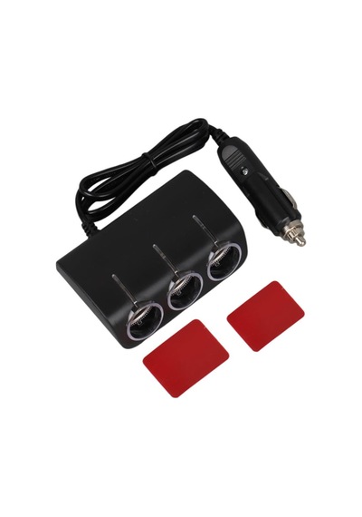 Oto Araç Çakmak Çoğaltıcı 3 Port Işıklı Dişi Çakmak Çoklayıcı 120w