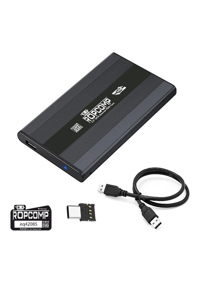 Ropcomp 2.5" Usb 2.0 Sata Harici Hdd Kutusu Type-c Dönüştürücülü
