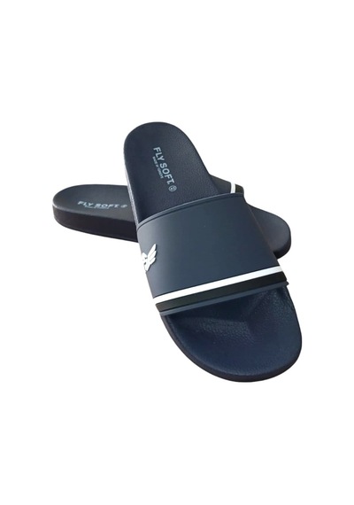 Fly Soft S263.078 Erkek Havuz - Plaj Günlük Terlik Beyaz / Lacivert Siyah