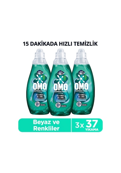Express Fresh Kötü Koku Karşıtı Beyaz Ve Renkliler Sıvı Çamaşır Deterjanı 1480 Ml X3