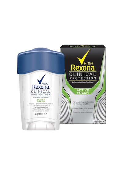Rexona Clinical Protection Active Fresh Erkek Krem Deodorant 45 ML Rexona Clinical Protection Active Fresh Erkek Krem Deodorant 45 ML