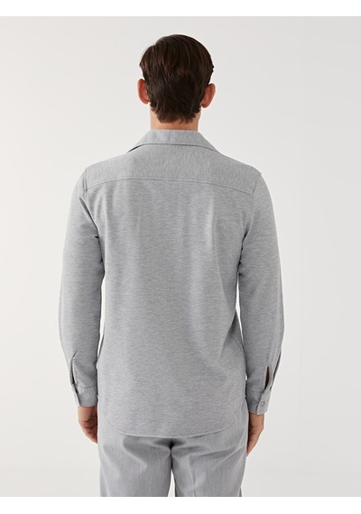 Lcw Vision Gri Slim Fit Uzun Kollu Erkek Gömlek