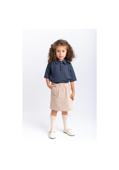 Oliventhekid Gabardin Kız Çocuk Etek Bej Bej