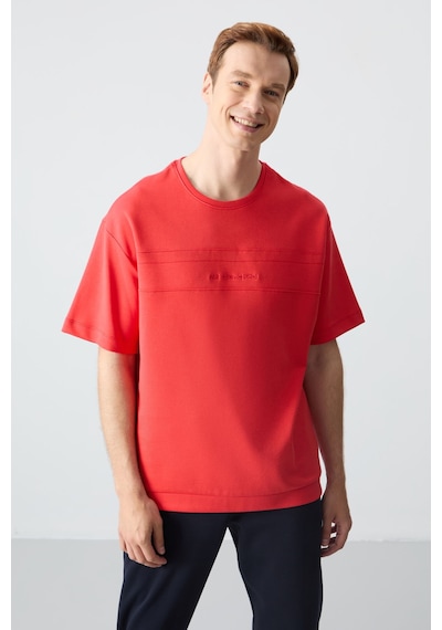 Tommy Life Fiesta Lacivert Pamuklu Kalın Yumuşak Dokulu Oversize Fit Basic Erkek Eşofman Takım - 85261 Kırmızı - Lacivert Tommy Life Fiesta Lacivert Pamuklu Kalın Yumuşak Dokulu Oversize Fit Basic Erkek Eşofman Takım - 85261 Kırmızı - Lacivert