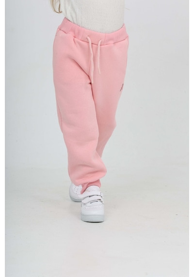 Toontoy Kız Çocuk Kabaran Yıldız Baskılı Eşofman Alt Pembe