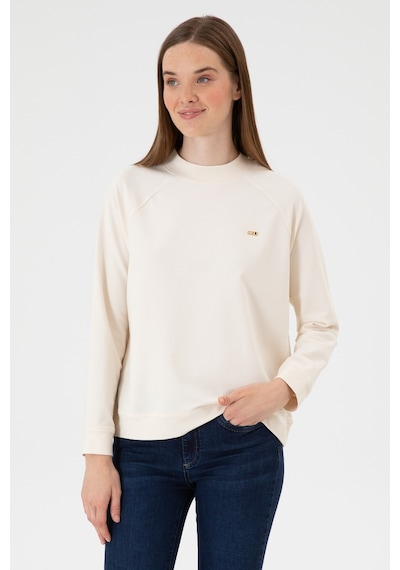 U.S. Polo Assn. Kadın Krem Regular Bisiklet Yaka Basic Sweatshırt 50313610-VR071