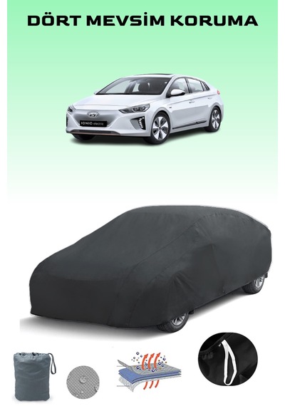 Siyah, Hyundaı Ionıq 2016 - 2019, Araba Brandası, Oto Örtüsü, Araba Çadırı Siyah