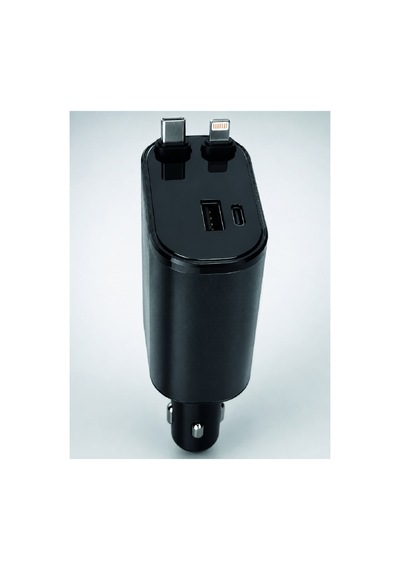 4 Cihazı Aynı Anda Şarj Eden Araç Şarj Cihazı Usb-a, Usb-c, Type-c Ve Lightning Destekli Sarı