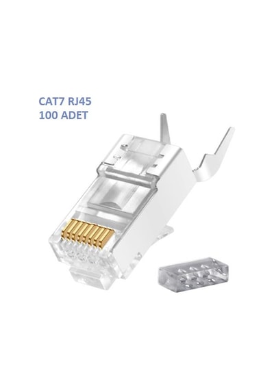 Molix Cat7 100 Adet Jack Konnektör Cat 7 Konnektör 100 Lük Paket