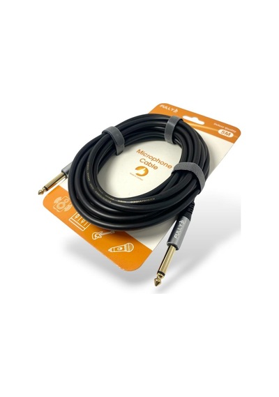 Fully 5metre 6.3mm Erkek-erkek Mono Gitar Kablo - Siyah