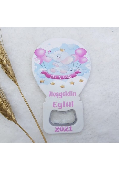 Fil Baskılı Balon Açacak Magnet 11x7 Cm Uv Bebek Magnet 30 Adet