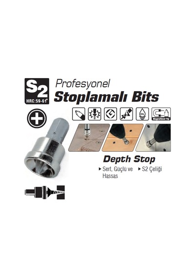 Sgs Stoplamalı Yıldız Bits Uç Ph2 x 25 Mm -