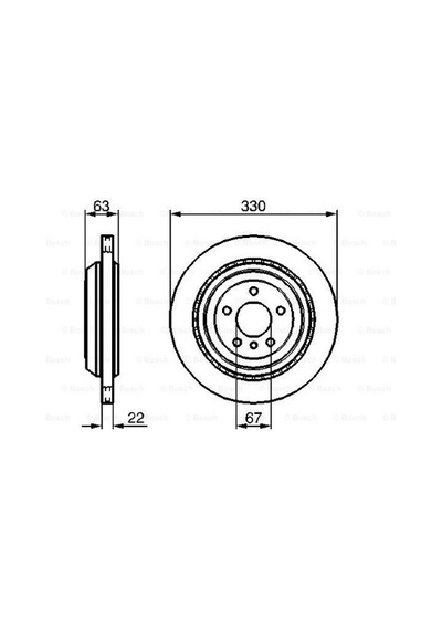 Mercedes Ml Serisi 164 Ml350 3.5 2005-2011 Bosch Arka Disk 2 Adet