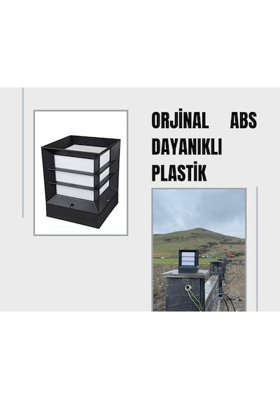 Kafesli Küp 12 Adet Bahçe Duvar Üstü Set Üstü Çevre Aydınlatma Sekizgen Led Farkıyla Beyaz Işık