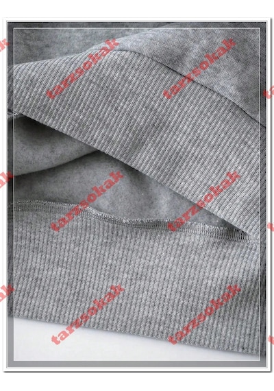 Startmore Tarzsokak Chicago Letter Baskılı Erkek Sweatshirtleri Kışlık Bisiklet Yaka Kapüşonlu Sokak Stili Polar Gri