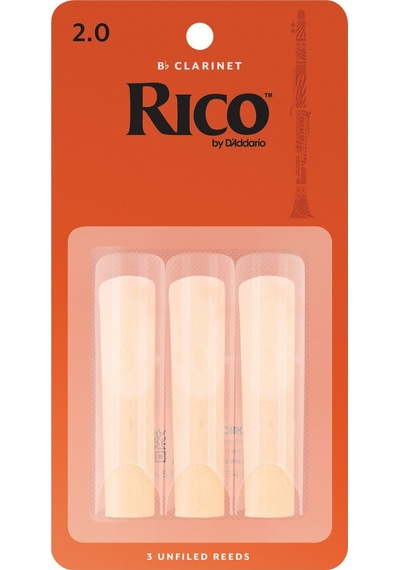 D'addario Rca0320 Rico Bb Klarnet Kamışı No: 2.0 Başlangıç/eğitim - 3'lü Paket Küçük Paket Deneme Seti Ve Kolay Ses Üretimi