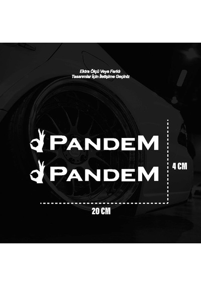 Pandem Motosiklet Araba Laptop Sticker Yapışkanlı Folyo Beyaz
