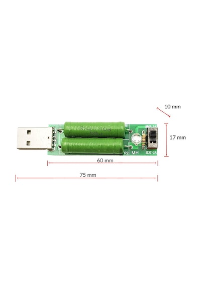Usb Yük Test Cihazı 5v 1a 2a Anahtarlı Powerbank Test Aleti