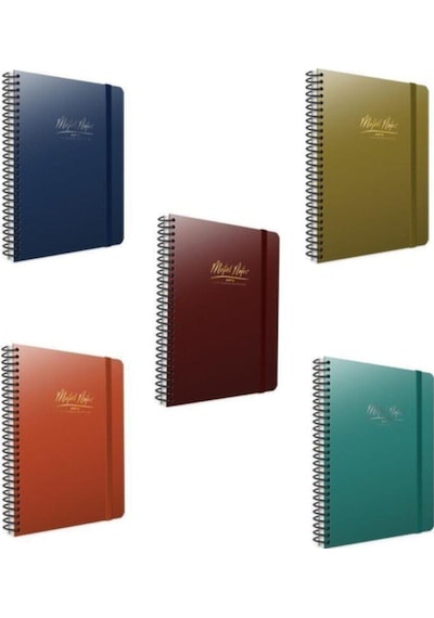 Metal Notes Spiralli Defter A4 100 Yp. Kareli 4472 Karışık Renk