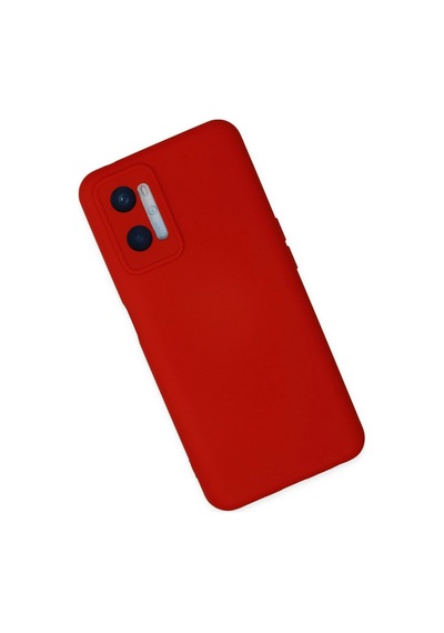 Oppo A96 Kılıf Nano İçi Kadife Silikon - Kırmızı Renkli