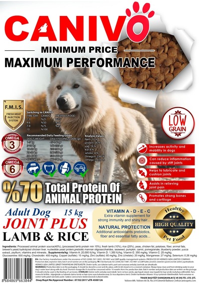 Joint Plus Eklem Destekleyicili Kuzulu Köpek Maması 15 Kg