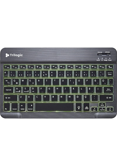 Trilogic Bright KBT501 7 Renk Led Aydınlatmalı Kablosuz Bluetooth Klavye Trilogic Bright KBT501 7 Renk Led Aydınlatmalı Kablosuz Bluetooth Klavye