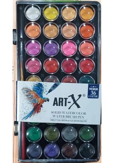 Art-x Premium 36'lı Sulu Boya Seti / Çok Renkli