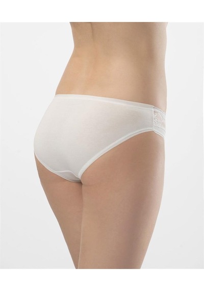 Türen 262 İkili Likralı Dantelli Bikini-ekru Ekru
