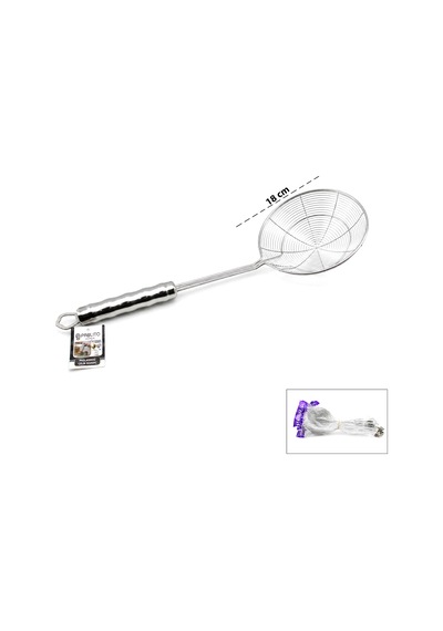 Diyarı Fırsat 18 Cm Metal Kevgir Saplı Mutfak Kepçesi 10'lu Paket