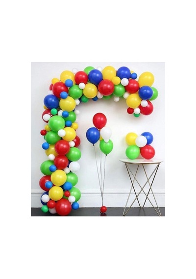 Canlı Karışık Renkli Balon Konsept Balon Zincir A