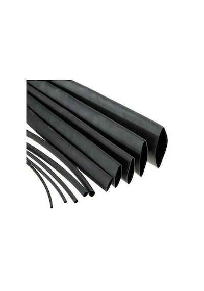 9,5mm Isı İle Daralan Siyah Makaron 5 Metre, Daralma Oranı 2/1, Çalışma -55/+125 Derece