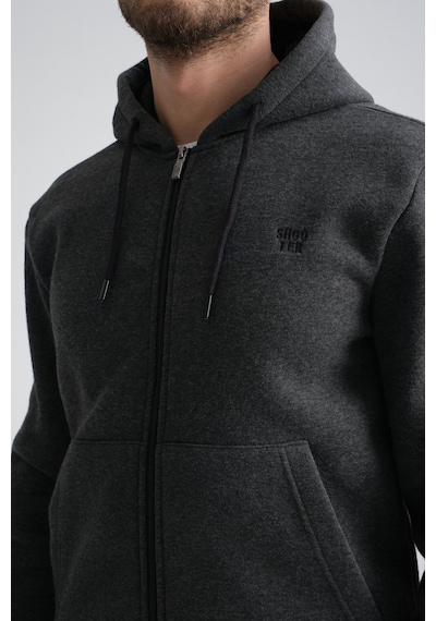 Shooter Sportswear Shooter Erkek Kışlık Eşofman Takımı Luxe Regular Kapüşonlu Antrasit