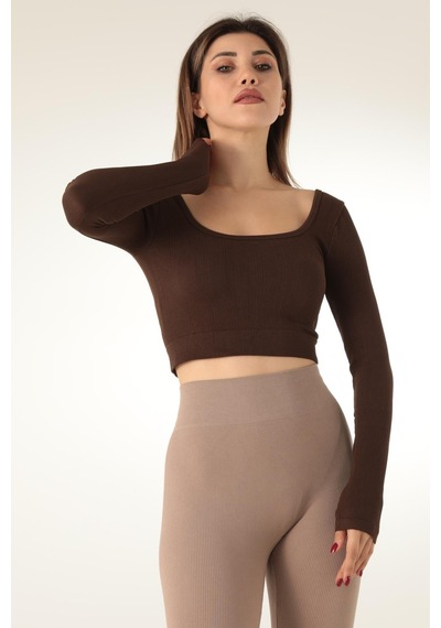 Doremi Seamless Straplez Uzun Kollu Fitilli Büstiyer 001